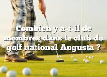 Combien y a-t-il de membres dans le club de golf national Augusta ?